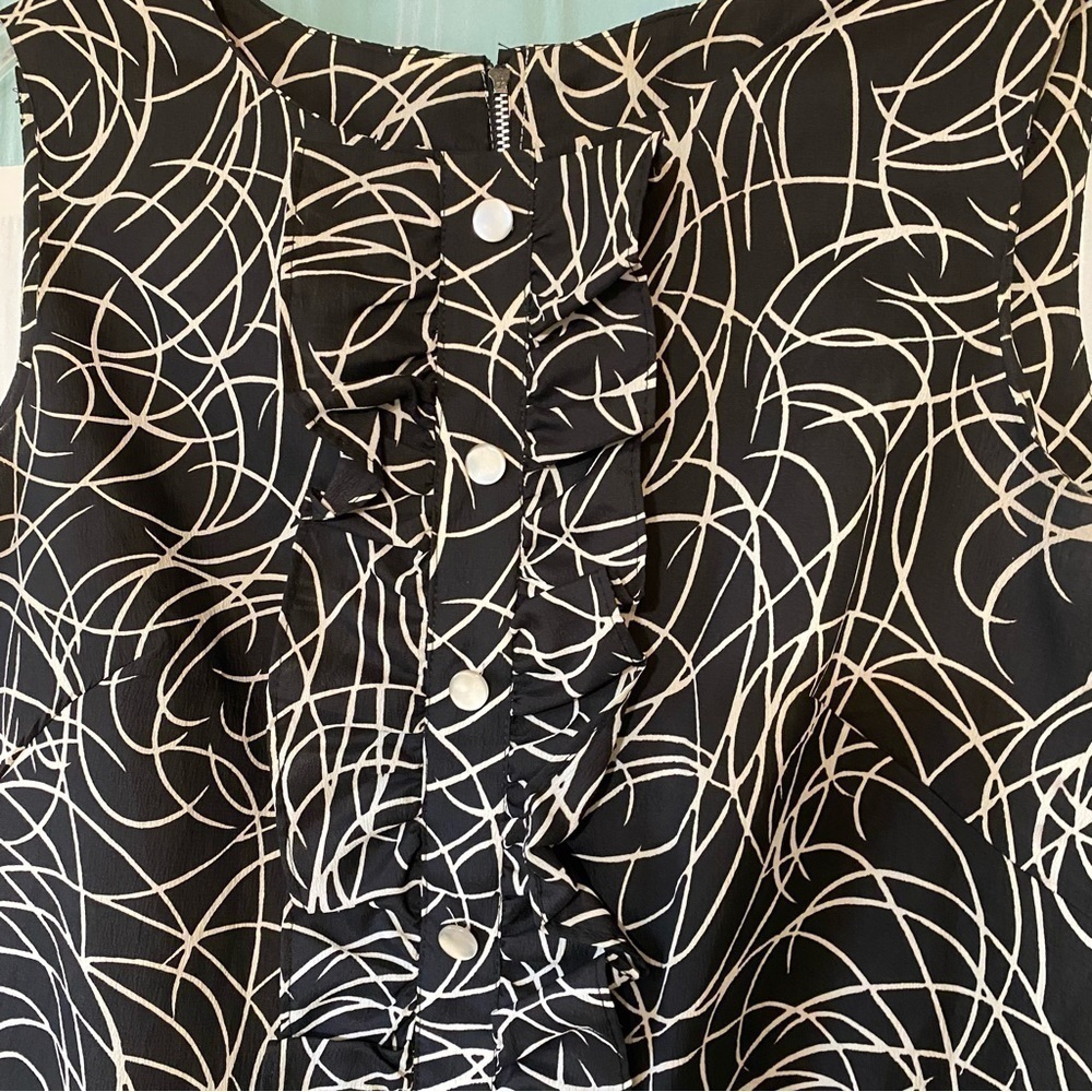 Vintage Shift Ruffle Dress Sz Medium - Picture 2 of 7